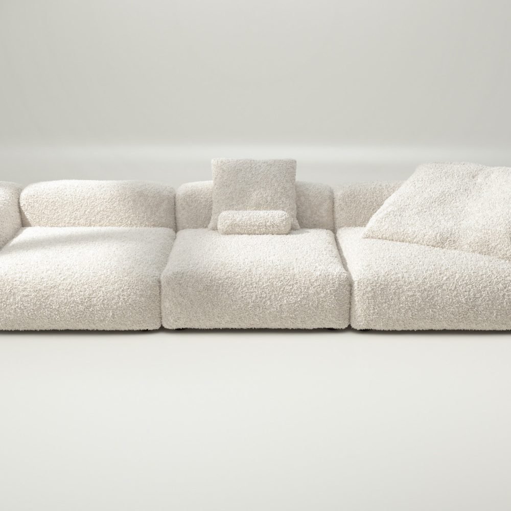 vetsak | Sofa Set 05 - doodle - creme | Modular Sofa | 5 Seater | Big Sofa | Corner Sofa