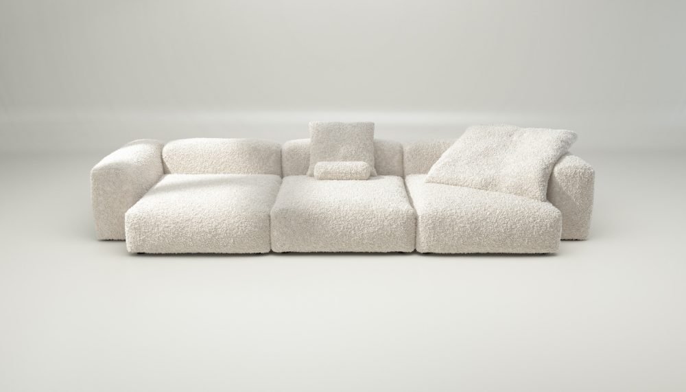 vetsak | Sofa Set 05 - doodle - creme | Modular Sofa | 5 Seater | Big Sofa | Corner Sofa