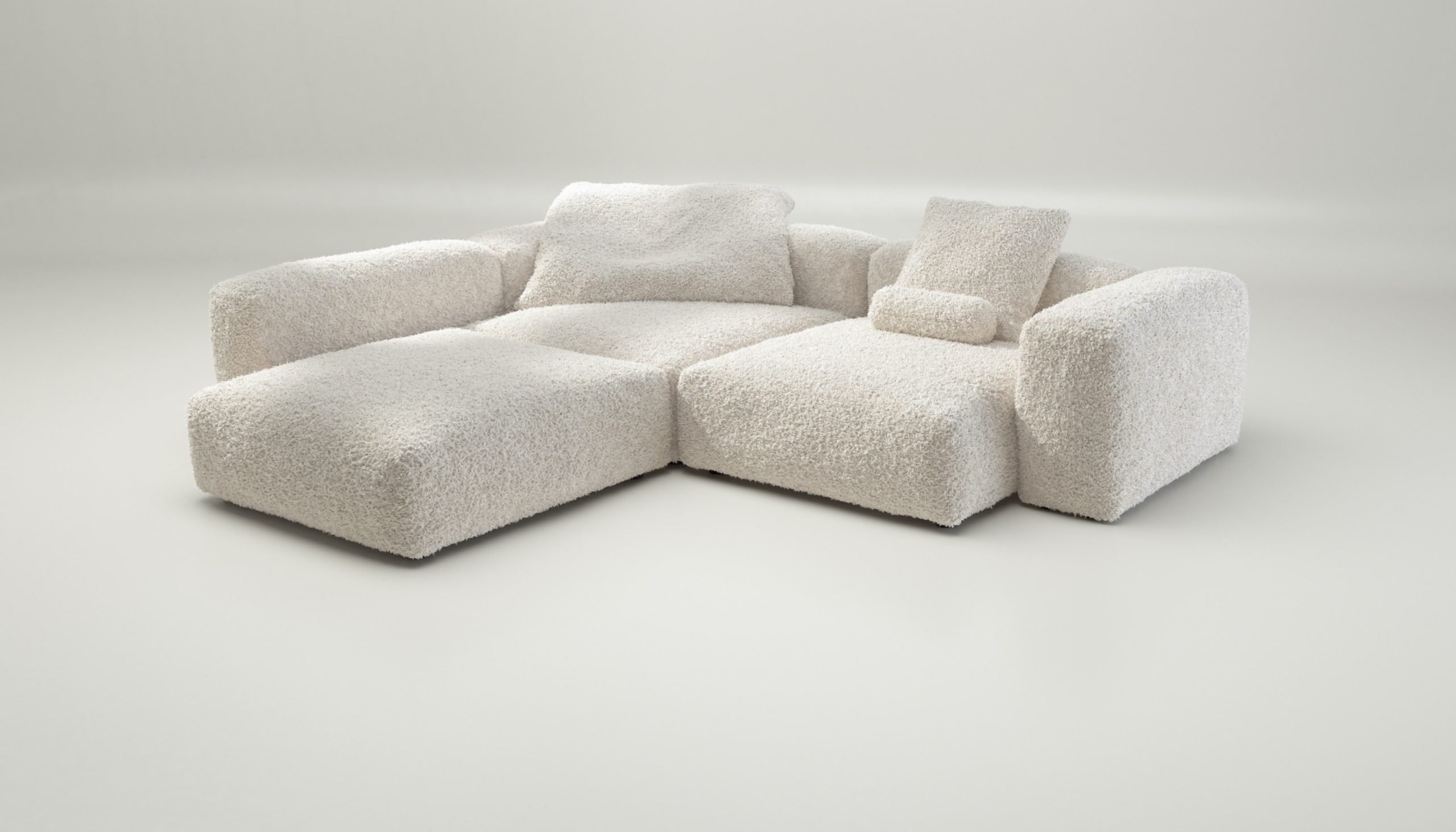 vetsak | Sofa Set 05 - doodle - creme | Modular Sofa | 5 Seater | Big Sofa | Corner Sofa