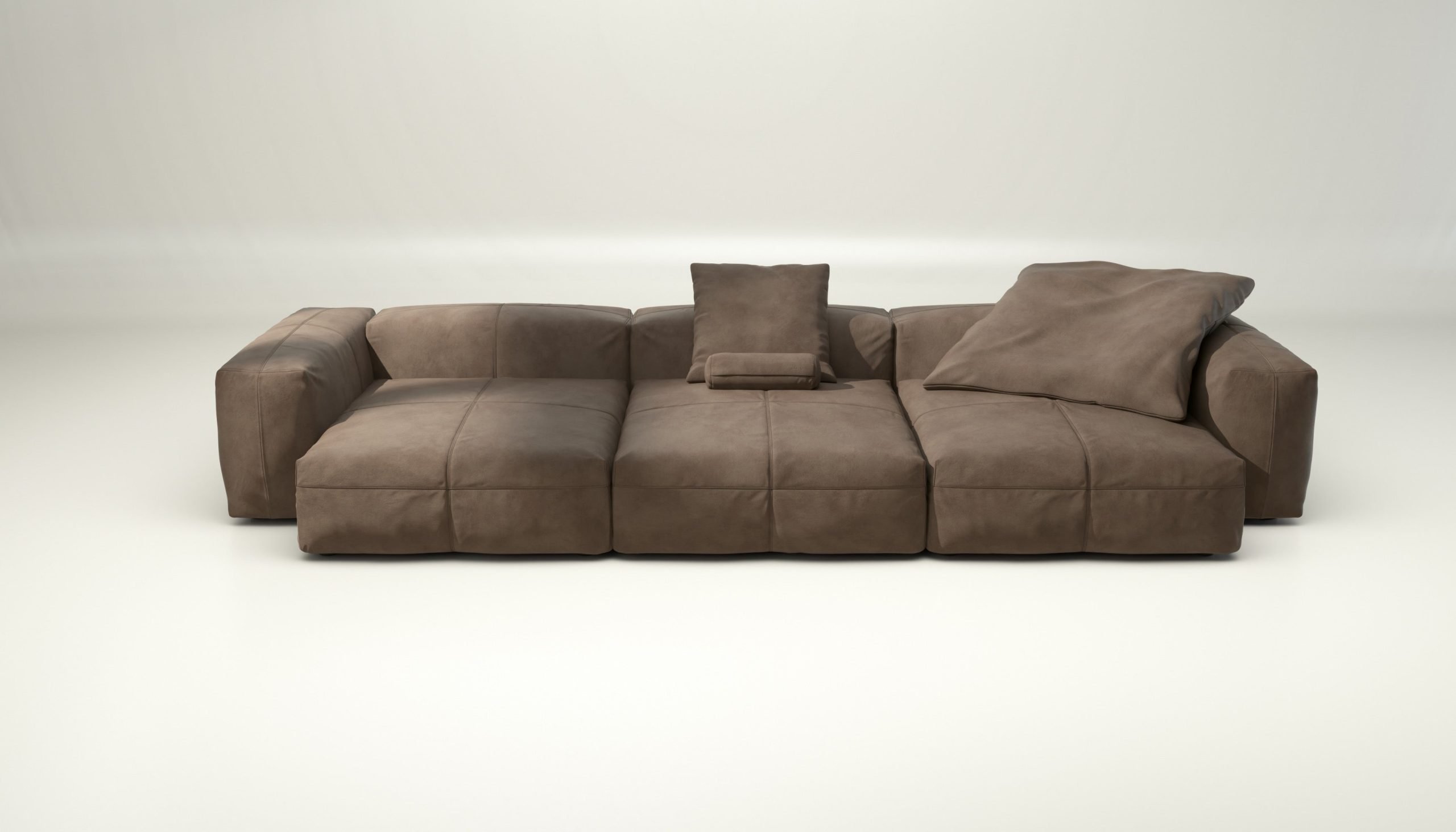 vetsak | Sofa Set 05 - leather - cacao | Modular Sofa | 5 Seater | Big Sofa | Corner Sofa