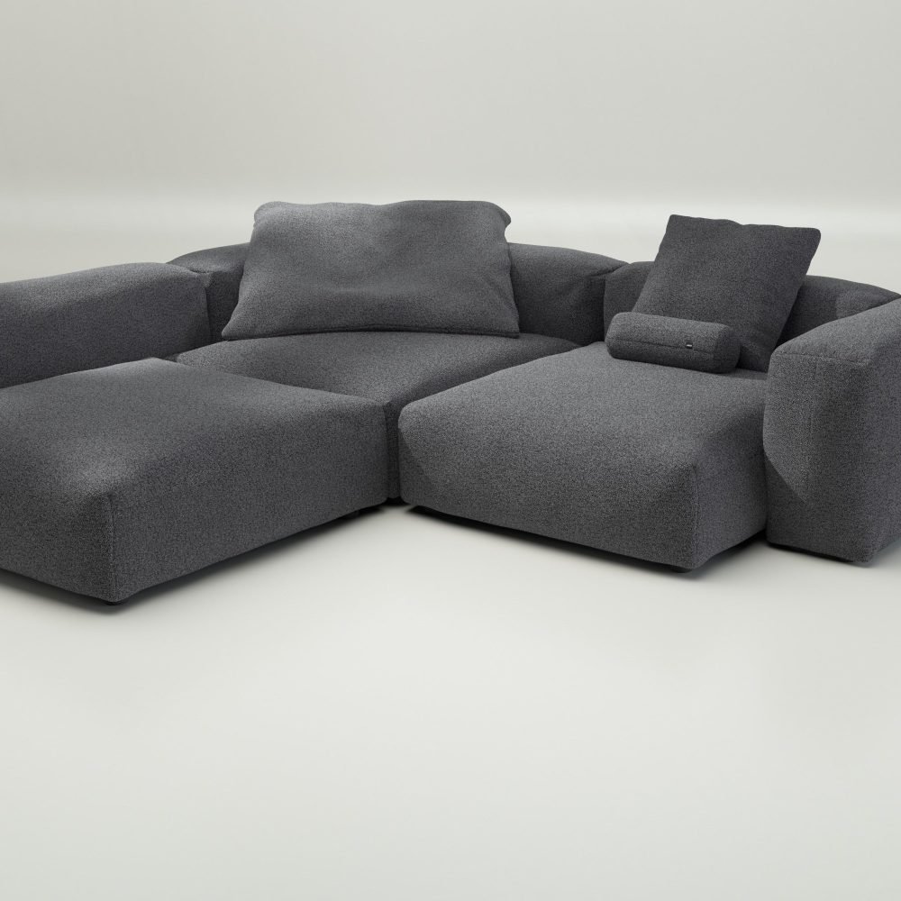 vetsak | Sofa Set 05 - loop loop - anthracite | Modular Sofa | 5 Seater | Big Sofa | Corner Sofa