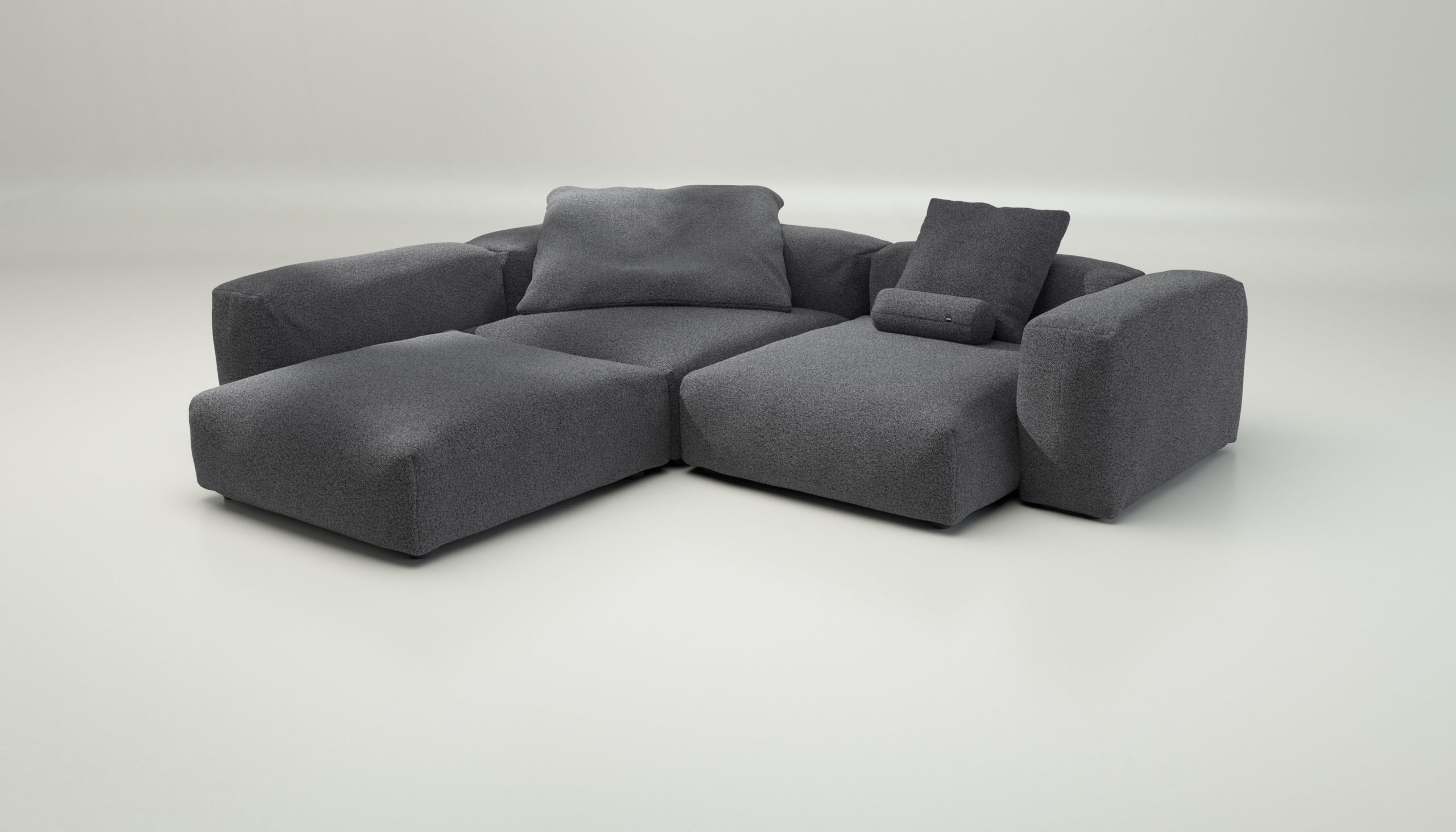 vetsak | Sofa Set 05 - loop loop - anthracite | Modular Sofa | 5 Seater | Big Sofa | Corner Sofa