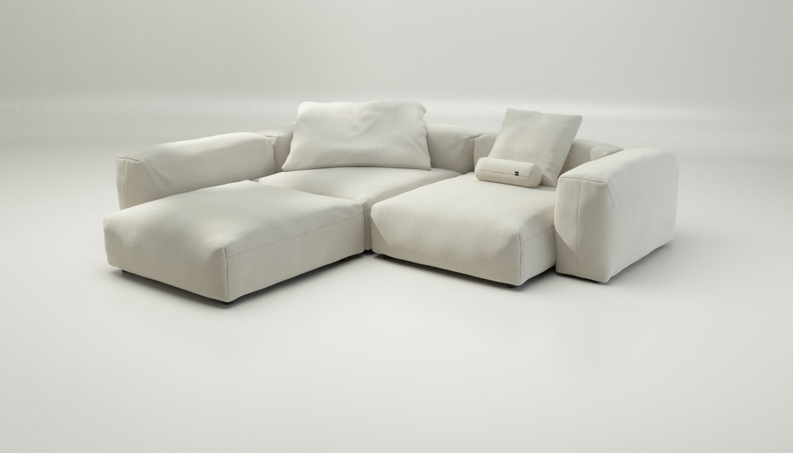 vetsak | Sofa Set 05 - pique - creme | Modular Sofa | 5 Seater | Big Sofa | Corner Sofa