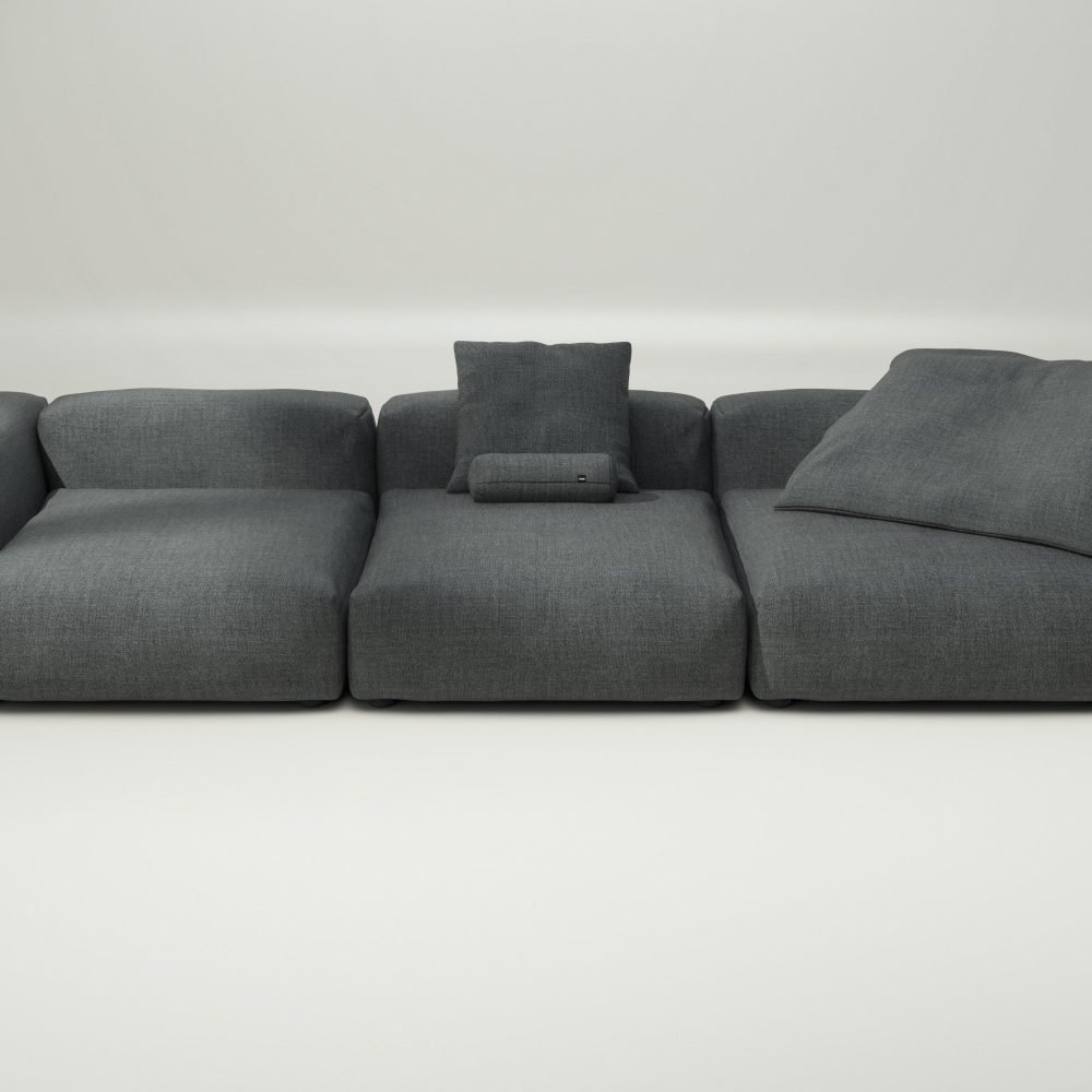 vetsak | Sofa Set 05 - pique - dark grey | Modular Sofa | 5 Seater | Big Sofa | Corner Sofa