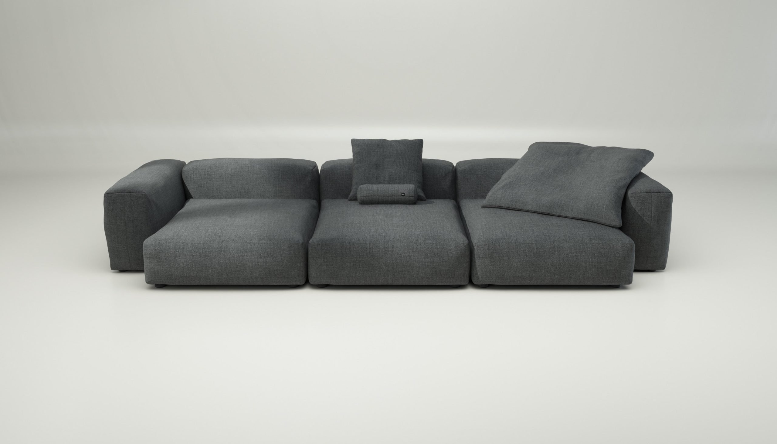 vetsak | Sofa Set 05 - pique - dark grey | Modular Sofa | 5 Seater | Big Sofa | Corner Sofa