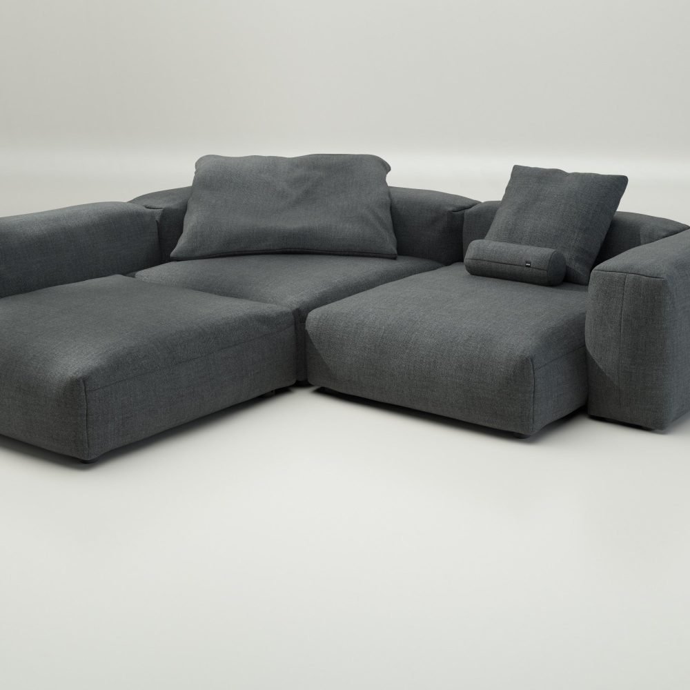 vetsak | Sofa Set 05 - pique - dark grey | Modular Sofa | 5 Seater | Big Sofa | Corner Sofa