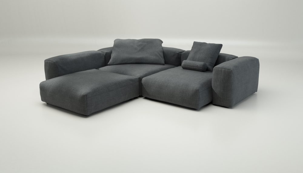 vetsak | Sofa Set 05 - pique - dark grey | Modular Sofa | 5 Seater | Big Sofa | Corner Sofa