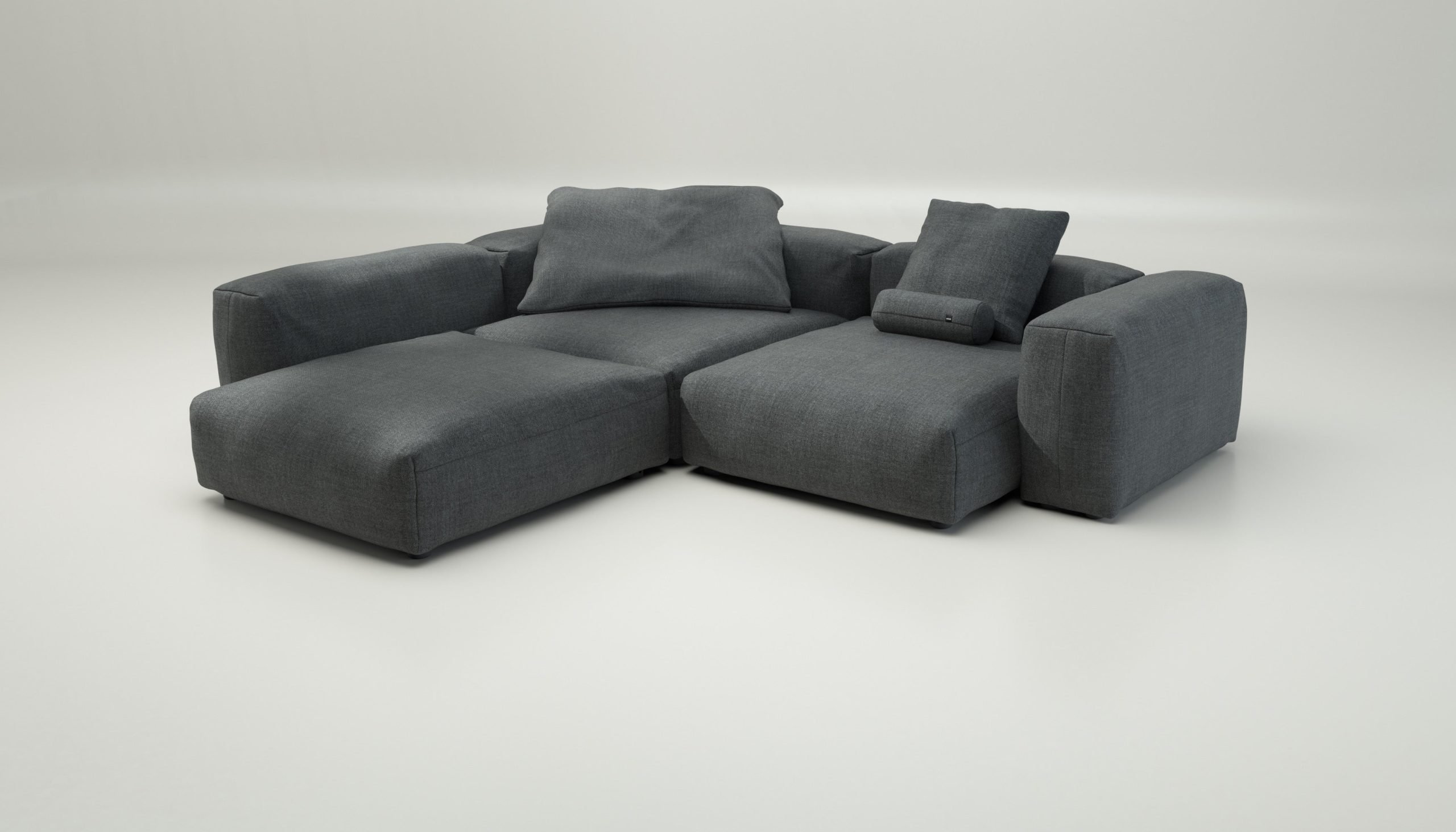 vetsak | Sofa Set 05 - pique - dark grey | Modular Sofa | 5 Seater | Big Sofa | Corner Sofa