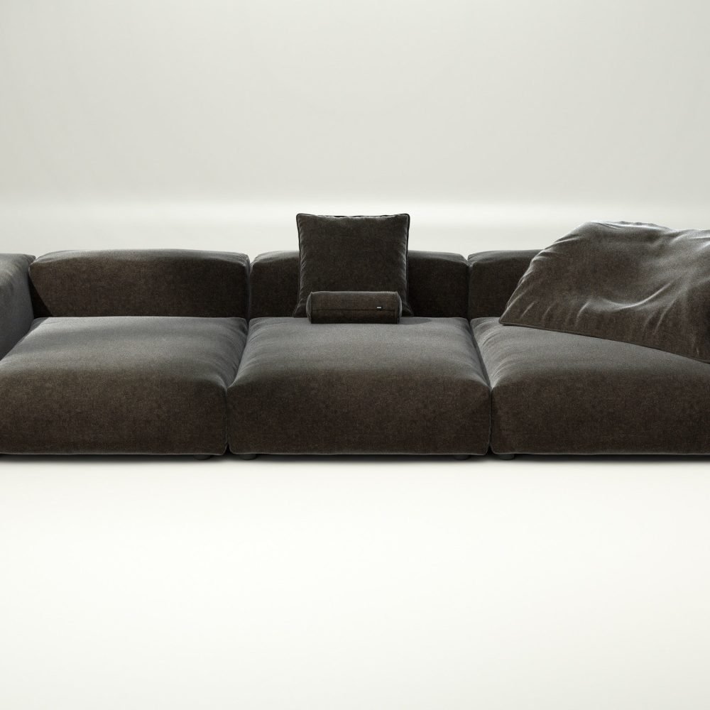 vetsak | Sofa Set 05 - suave - anthracite | Modular Sofa | 5 Seater | Big Sofa | Corner Sofa