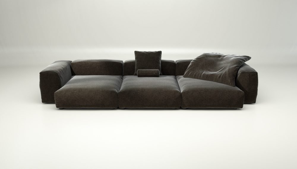 vetsak | Sofa Set 05 - suave - anthracite | Modular Sofa | 5 Seater | Big Sofa | Corner Sofa
