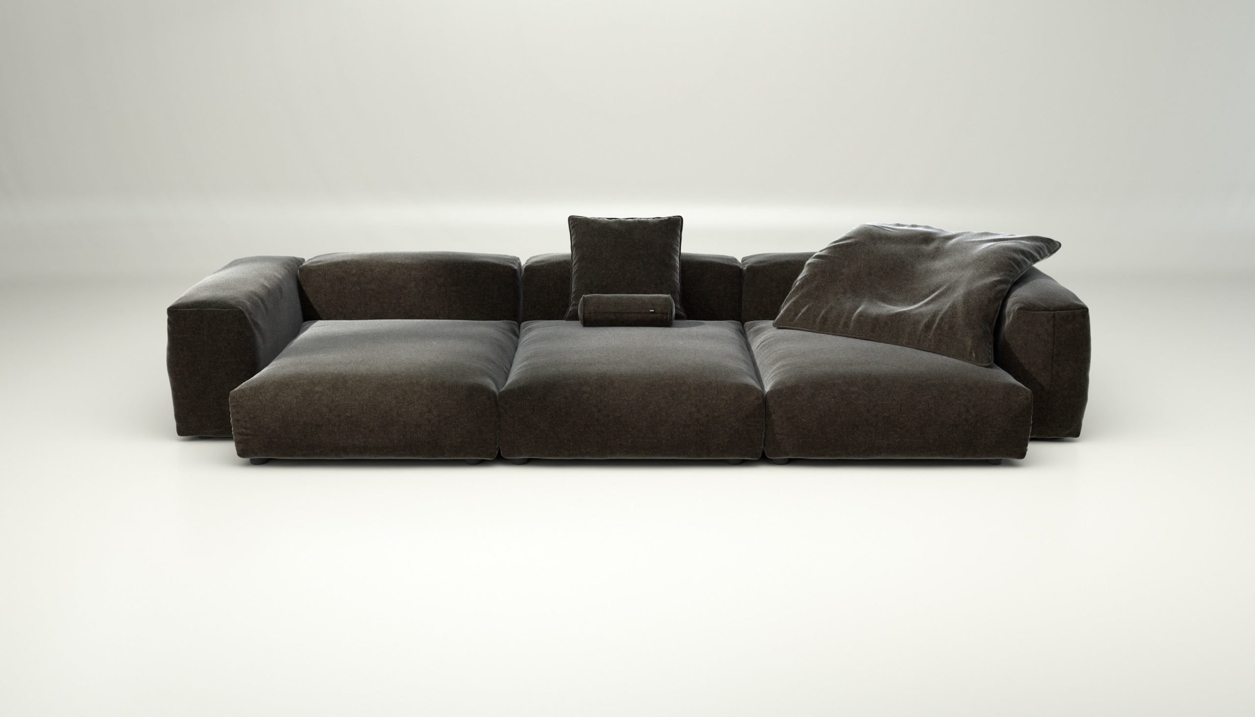 vetsak | Sofa Set 05 - suave - anthracite | Modular Sofa | 5 Seater | Big Sofa | Corner Sofa