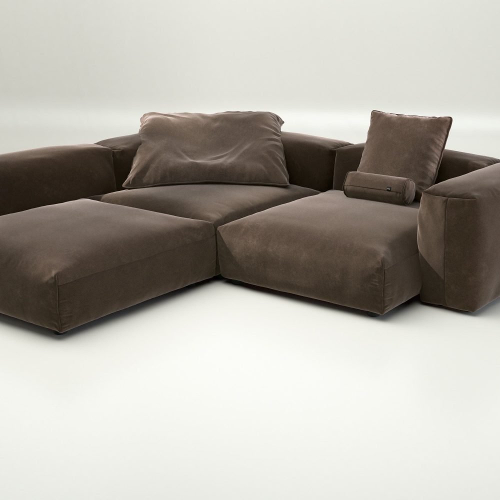 vetsak | Sofa Set 05 - suave - espresso | Modular Sofa | 5 Seater | Big Sofa | Corner Sofa