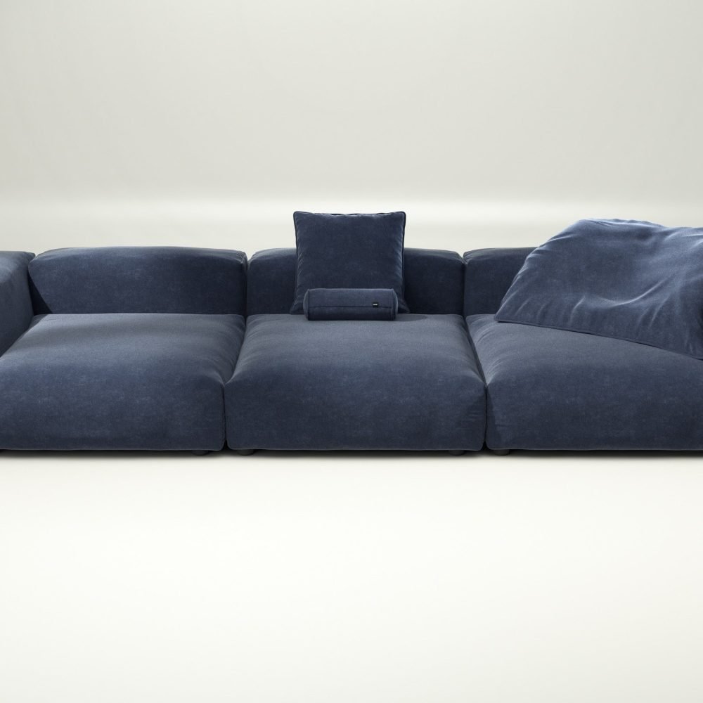 vetsak | Sofa Set 05 - suave - navy | Modular Sofa | 5 Seater | Big Sofa | Corner Sofa