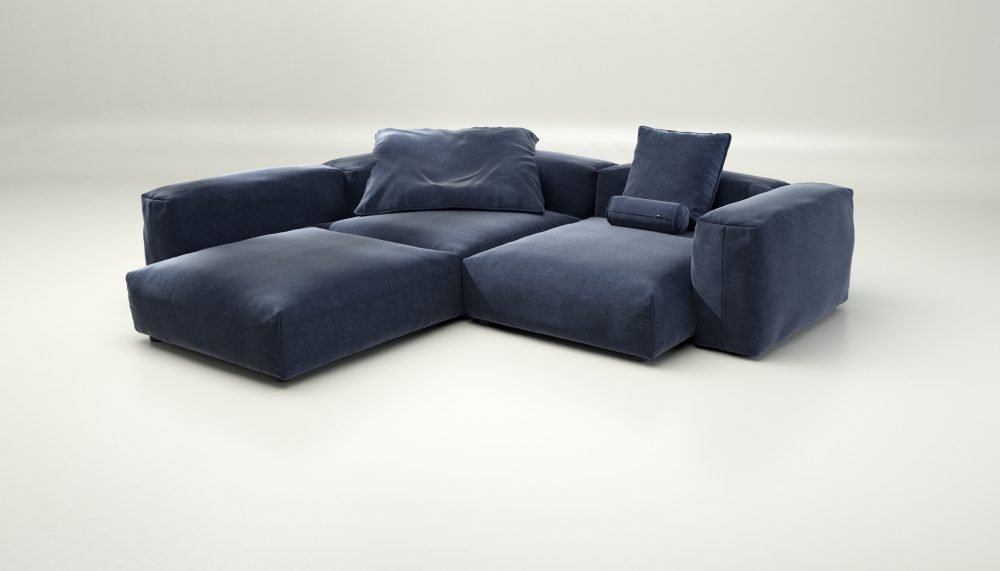 vetsak | Sofa Set 05 - suave - navy | Modular Sofa | 5 Seater | Big Sofa | Corner Sofa
