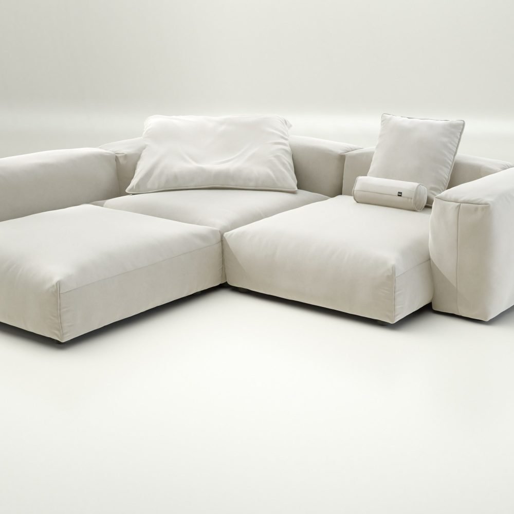 vetsak | Sofa Set 05 - suave - pearl | Modular Sofa | 5 Seater | Big Sofa | Corner Sofa