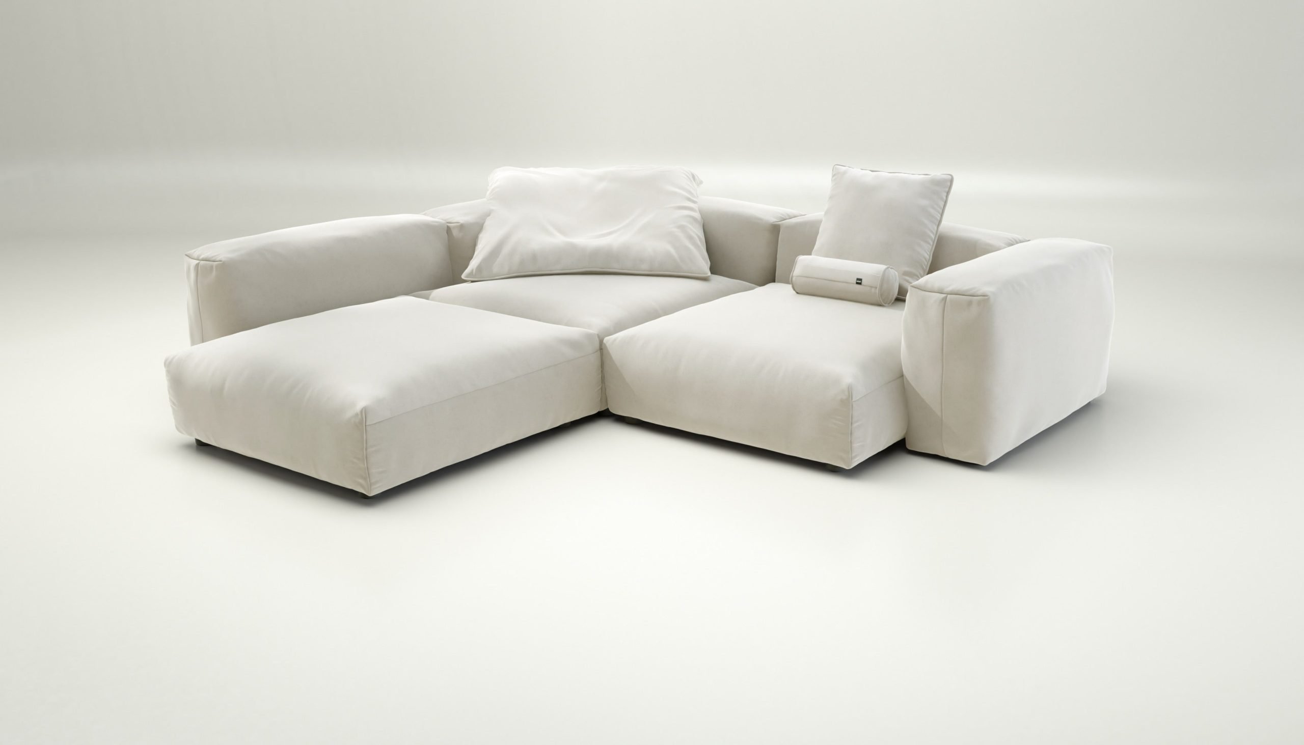 vetsak | Sofa Set 05 - suave - pearl | Modular Sofa | 5 Seater | Big Sofa | Corner Sofa