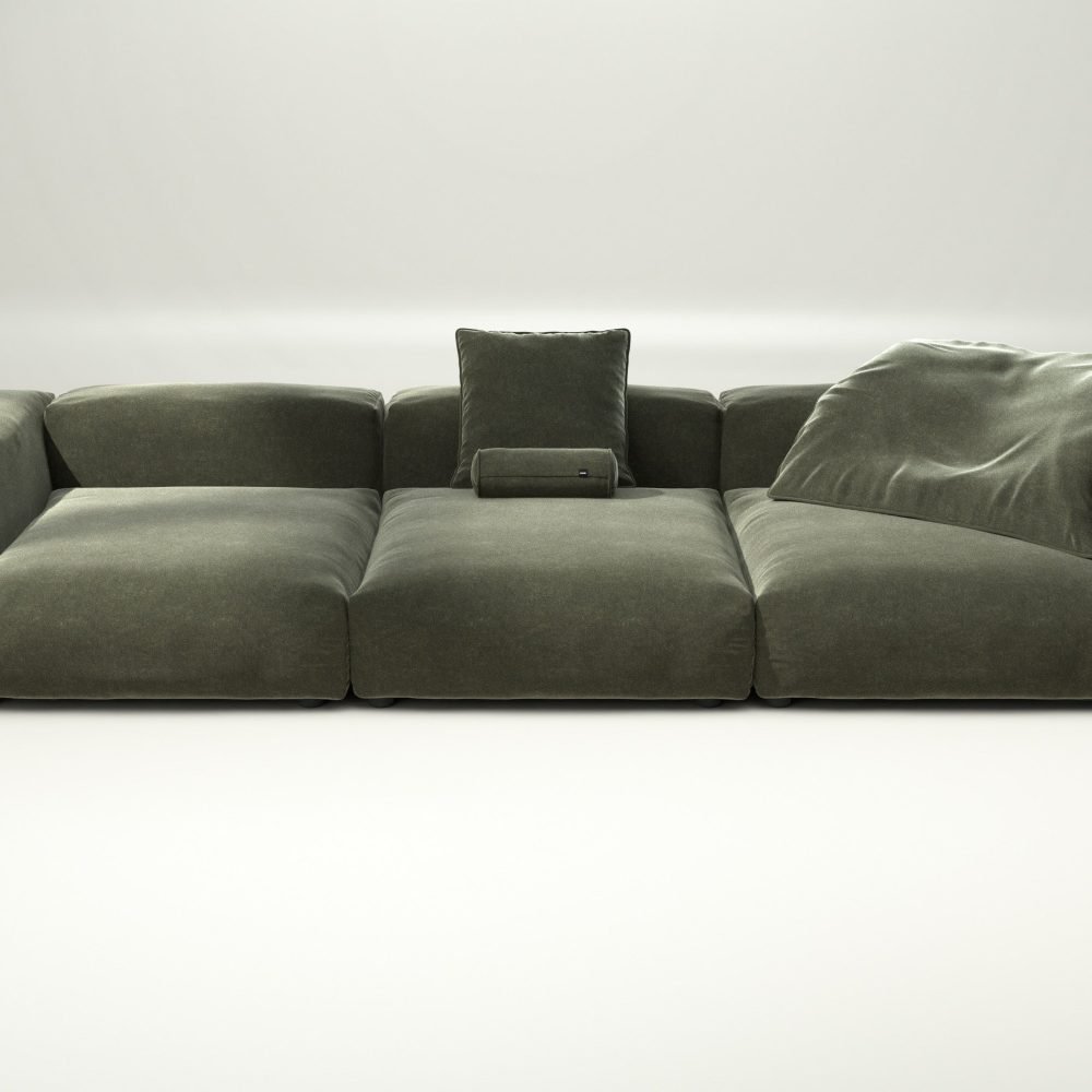 vetsak | Sofa Set 05 - suave - pine | Modular Sofa | 5 Seater | Big Sofa | Corner Sofa