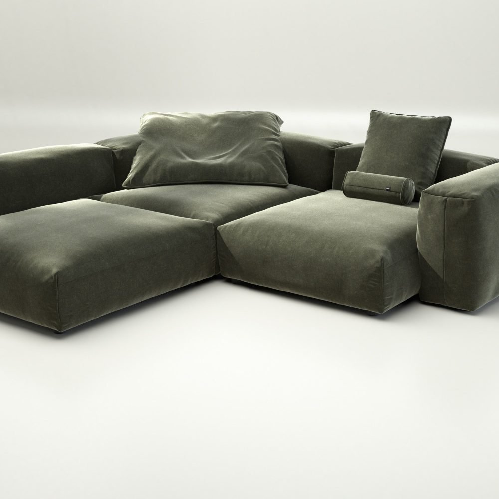 vetsak | Sofa Set 05 - suave - pine | Modular Sofa | 5 Seater | Big Sofa | Corner Sofa