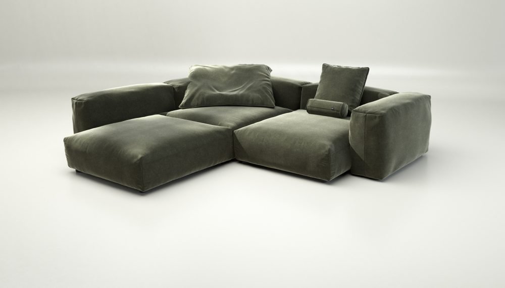 vetsak | Sofa Set 05 - suave - pine | Modular Sofa | 5 Seater | Big Sofa | Corner Sofa