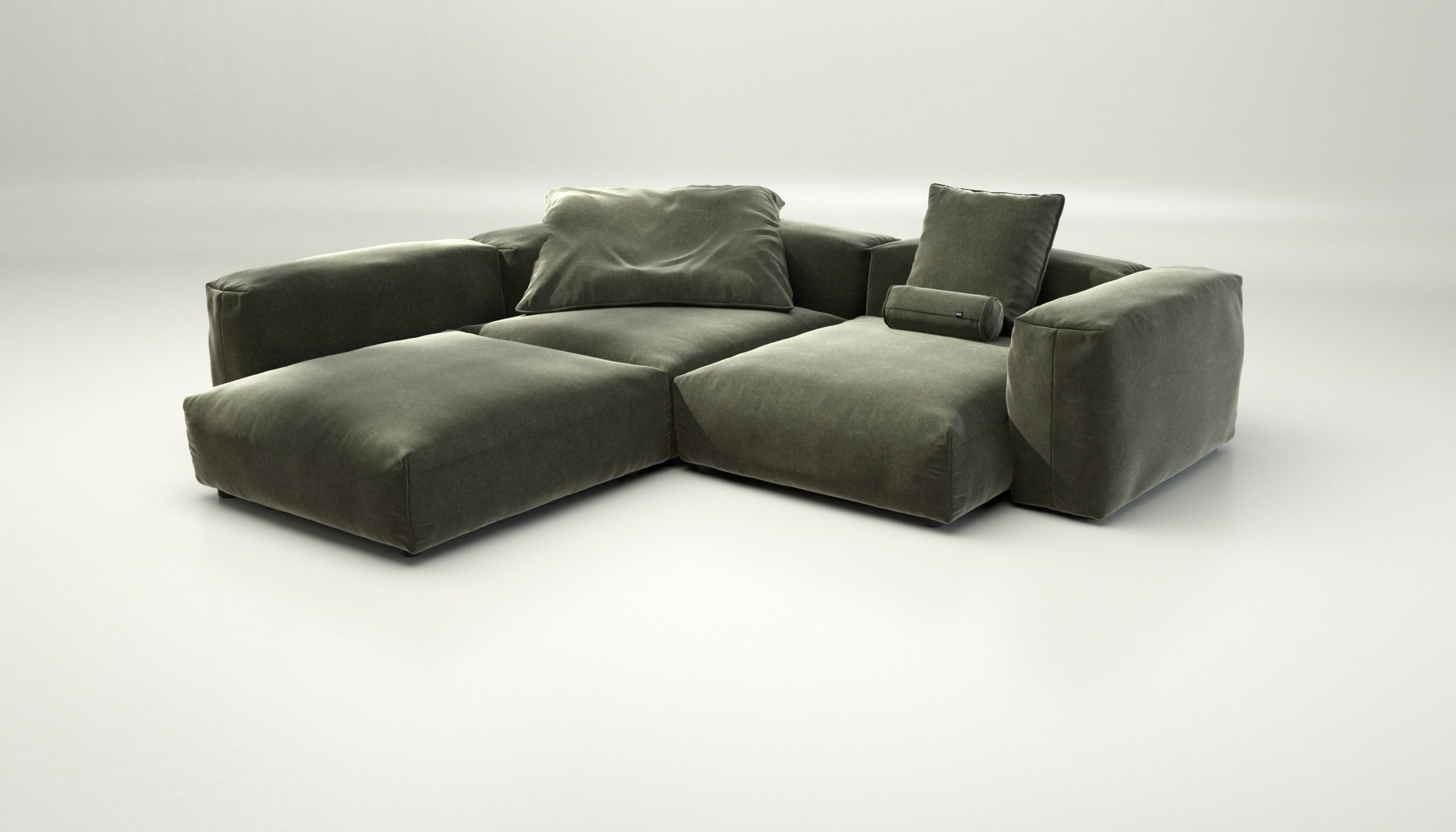 vetsak | Sofa Set 05 - suave - pine | Modular Sofa | 5 Seater | Big Sofa | Corner Sofa