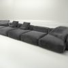 vetsak | Sofa Set 06 - cord velour - dark grey | Modular Sofa | 6.5 Seater | Big Sofa | U-Shape | Corner Sofa