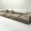 vetsak | Sofa Set 06 - cord velour - khaki | Modular Sofa | 6.5 Seater | Big Sofa | U-Shape | Corner Sofa
