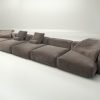 vetsak | Sofa Set 06 - cord velour - mocha | Modular Sofa | 6.5 Seater | Big Sofa | U-Shape | Corner Sofa