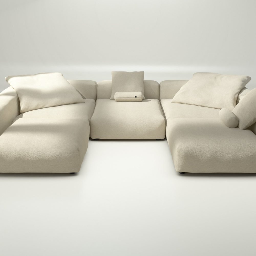vetsak | Sofa Set 06 - loop loop - duna | Modular Sofa | 6.5 Seater | Big Sofa | U-Shape | Corner Sofa