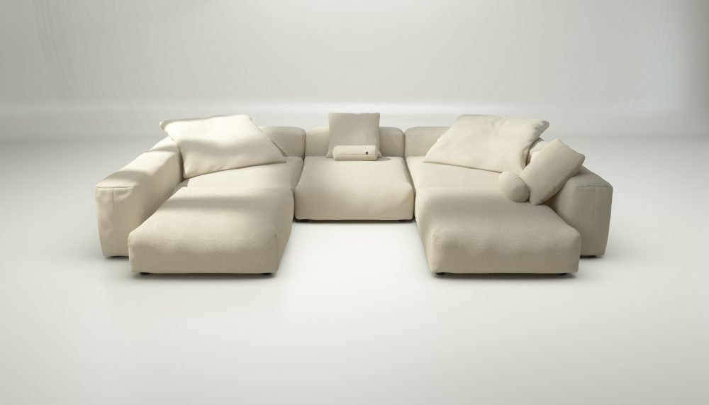 vetsak | Sofa Set 06 - loop loop - duna | Modular Sofa | 6.5 Seater | Big Sofa | U-Shape | Corner Sofa