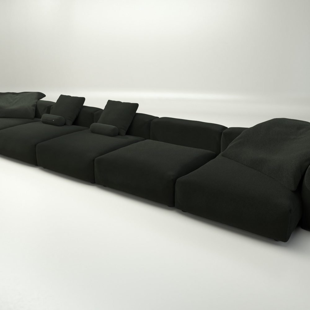 vetsak | Sofa Set 06 - loop loop - mousse | Modular Sofa | 6.5 Seater | Big Sofa | U-Shape | Corner Sofa