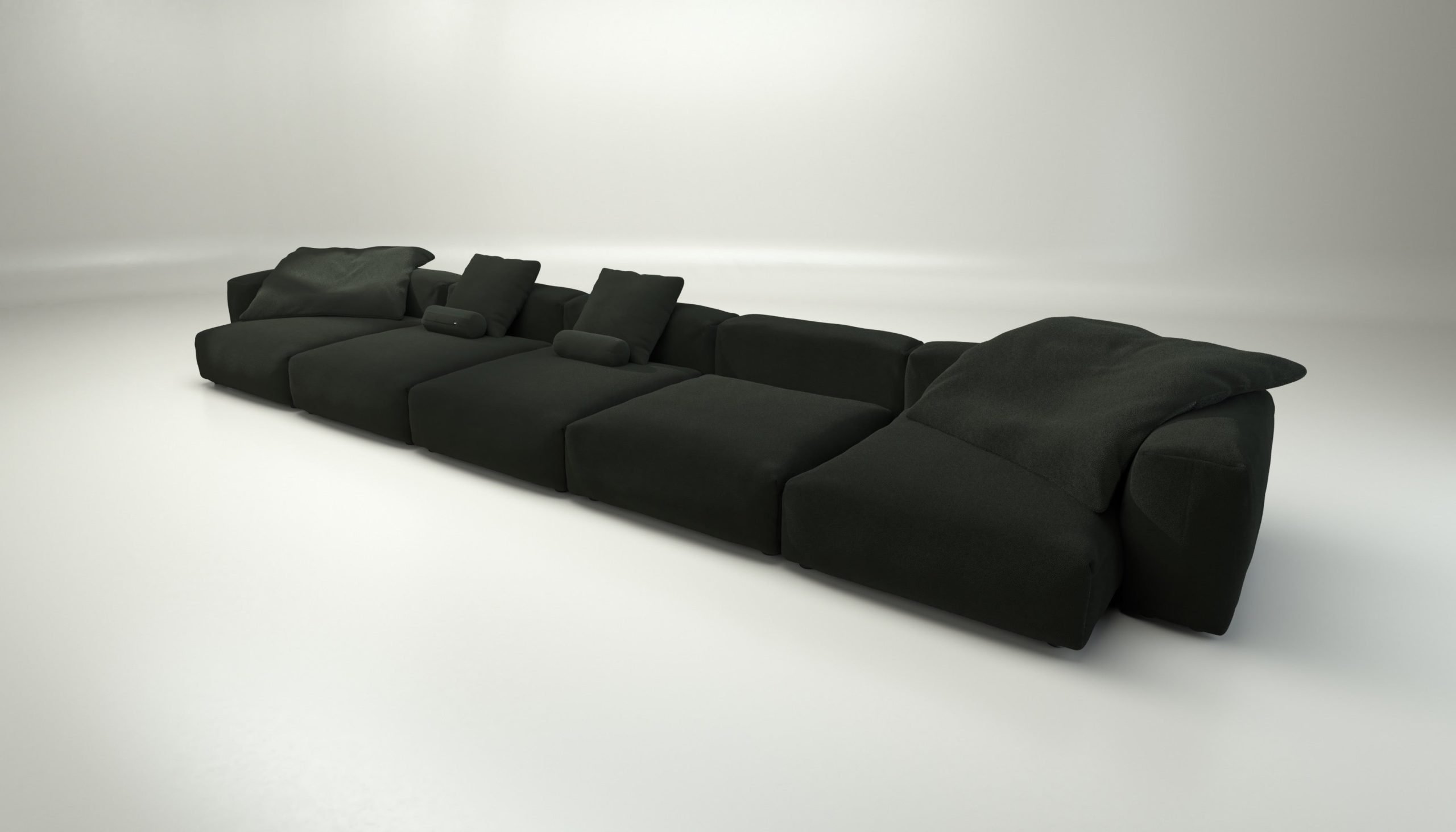 vetsak | Sofa Set 06 - loop loop - mousse | Modular Sofa | 6.5 Seater | Big Sofa | U-Shape | Corner Sofa