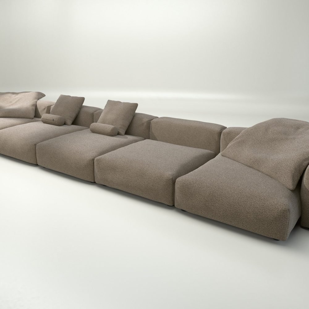 vetsak | Sofa Set 06 - loop loop - taupe | Modular Sofa | 6.5 Seater | Big Sofa | U-Shape | Corner Sofa