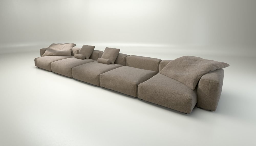 vetsak | Sofa Set 06 - loop loop - taupe | Modular Sofa | 6.5 Seater | Big Sofa | U-Shape | Corner Sofa