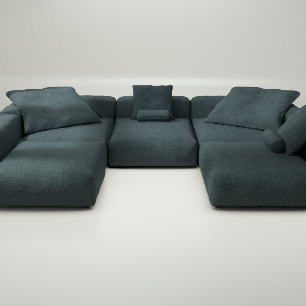 vetsak | Sofa Set 06 - pique - cedar | Modular Sofa | 6.5 Seater | Big Sofa | U-Shape | Corner Sofa