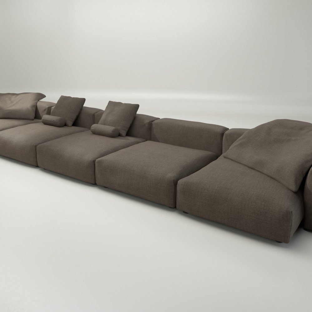 vetsak | Sofa Set 06 - pique - taupe | Modular Sofa | 6.5 Seater | Big Sofa | U-Shape | Corner Sofa