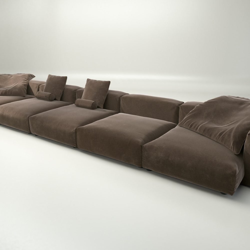 vetsak | Sofa Set 06 - suave - espresso | Modular Sofa | 6.5 Seater | Big Sofa | U-Shape | Corner Sofa
