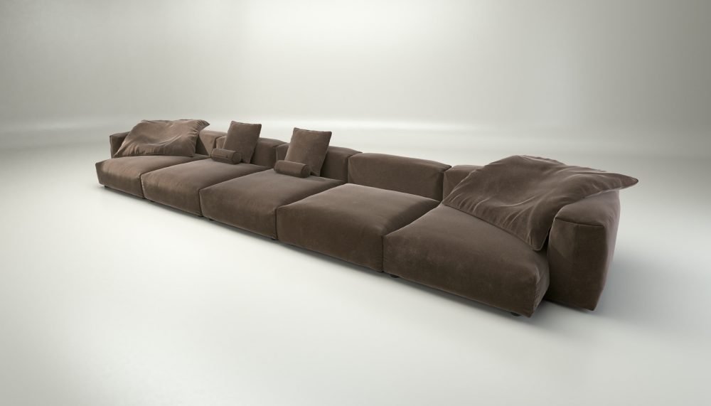 vetsak | Sofa Set 06 - suave - espresso | Modular Sofa | 6.5 Seater | Big Sofa | U-Shape | Corner Sofa