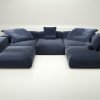 vetsak | Sofa Set 06 - suave - navy | Modular Sofa | 6.5 Seater | Big Sofa | U-Shape | Corner Sofa