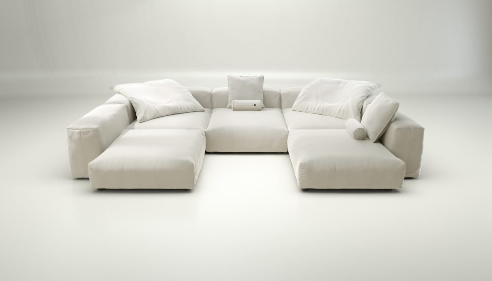vetsak | Sofa Set 06 - suave - pearl | Modular Sofa | 6.5 Seater | Big Sofa | U-Shape | Corner Sofa