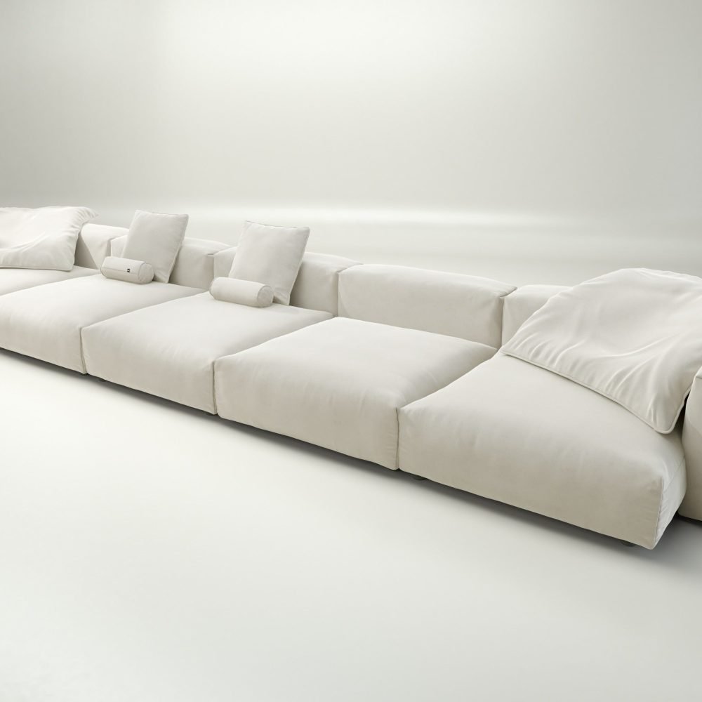 vetsak | Sofa Set 06 - suave - pearl | Modular Sofa | 6.5 Seater | Big Sofa | U-Shape | Corner Sofa
