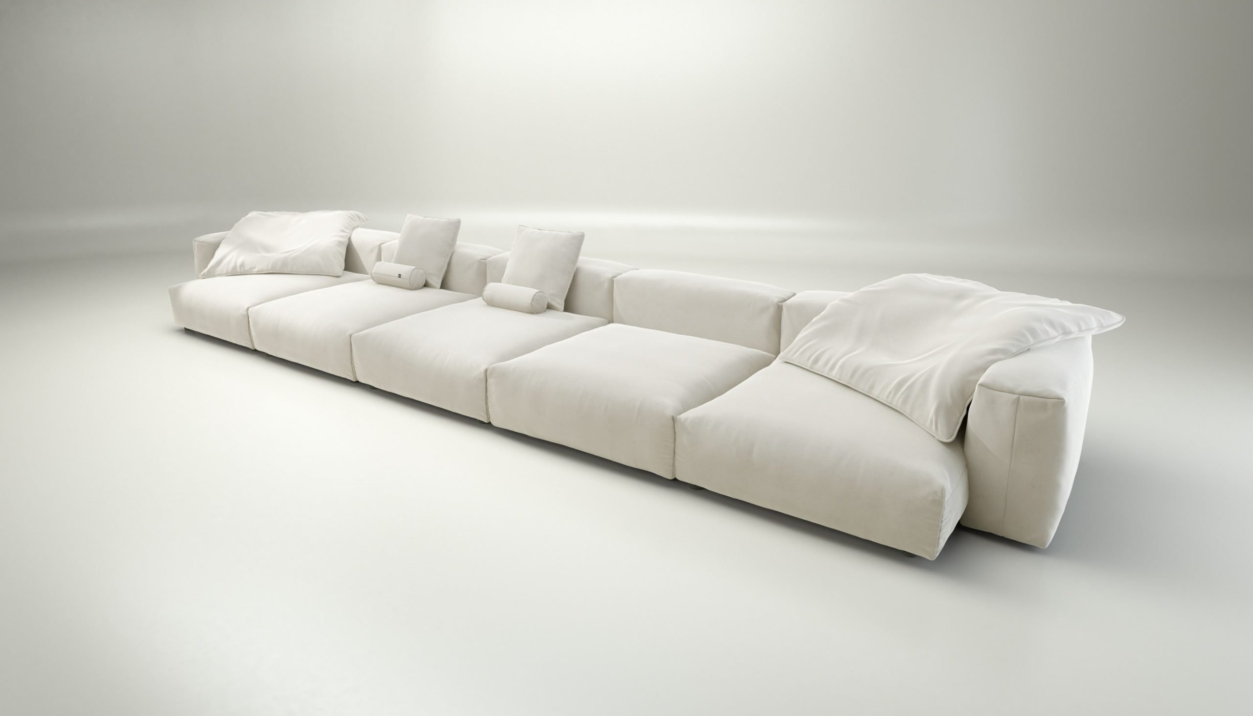 vetsak | Sofa Set 06 - suave - pearl | Modular Sofa | 6.5 Seater | Big Sofa | U-Shape | Corner Sofa