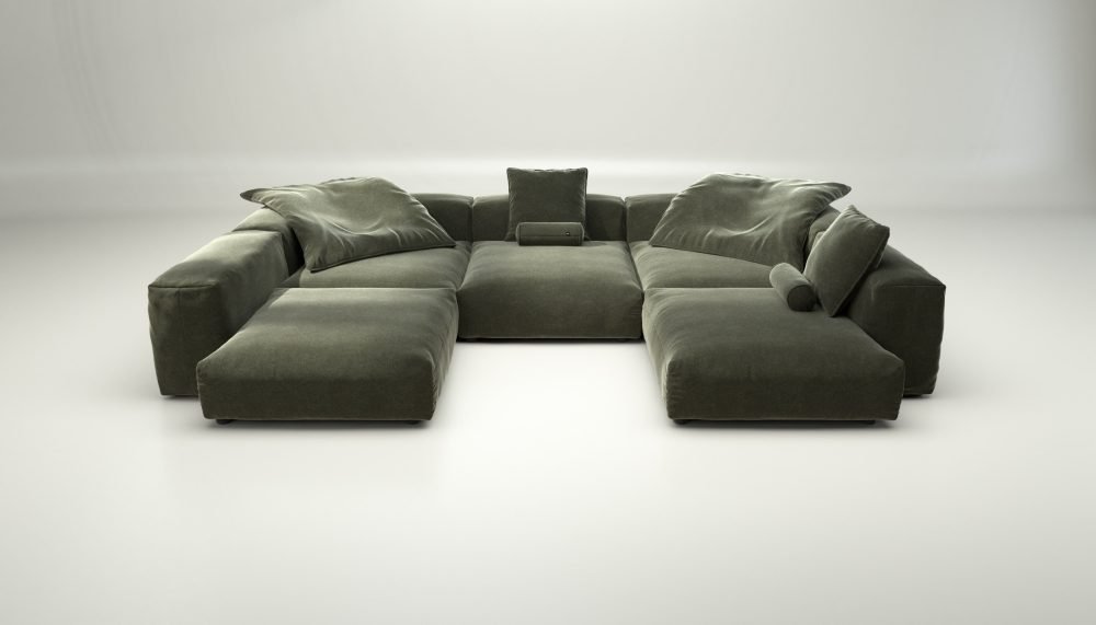 vetsak | Sofa Set 06 - suave - pine | Modular Sofa | 6.5 Seater | Big Sofa | U-Shape | Corner Sofa