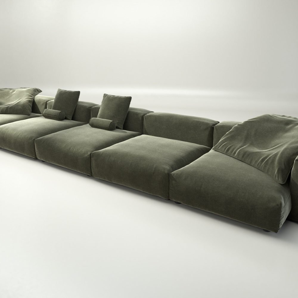 vetsak | Sofa Set 06 - suave - pine | Modular Sofa | 6.5 Seater | Big Sofa | U-Shape | Corner Sofa