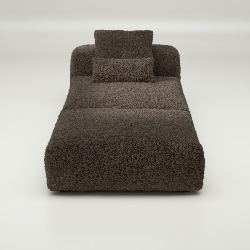 vetsak | Sofa Set 07 - Sun Lounger - doodle - cacao | Modular Sofa | 2 Seater | Daybed | Chaiselounge