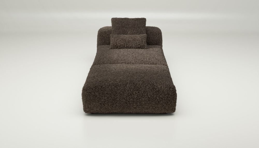 vetsak | Sofa Set 07 - Sun Lounger - doodle - cacao | Modular Sofa | 2 Seater | Daybed | Chaiselounge