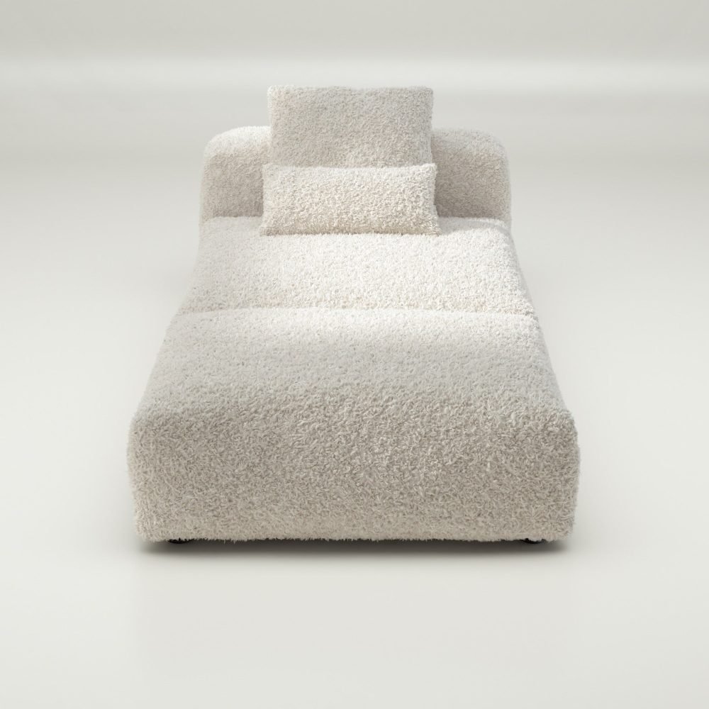 vetsak | Sofa Set 07 - Sun Lounger - doodle - creme | Modular Sofa | 2 Seater | Daybed | Chaiselounge