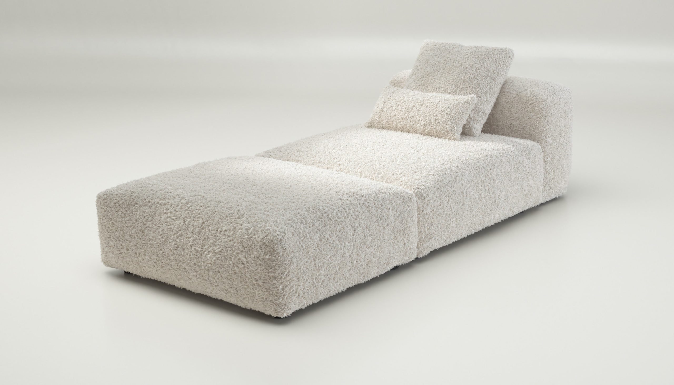 vetsak | Sofa Set 07 - Sun Lounger - doodle - creme | Modular Sofa | 2 Seater | Daybed | Chaiselounge