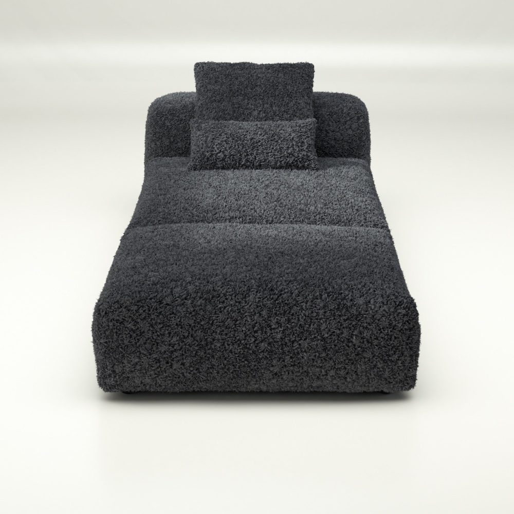 vetsak | Sofa Set 07 - Sun Lounger - doodle - dark grey | Modular Sofa | 2 Seater | Daybed | Chaiselounge