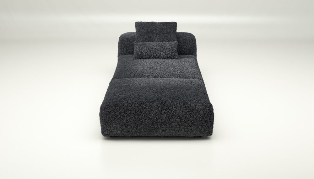 vetsak | Sofa Set 07 - Sun Lounger - doodle - dark grey | Modular Sofa | 2 Seater | Daybed | Chaiselounge