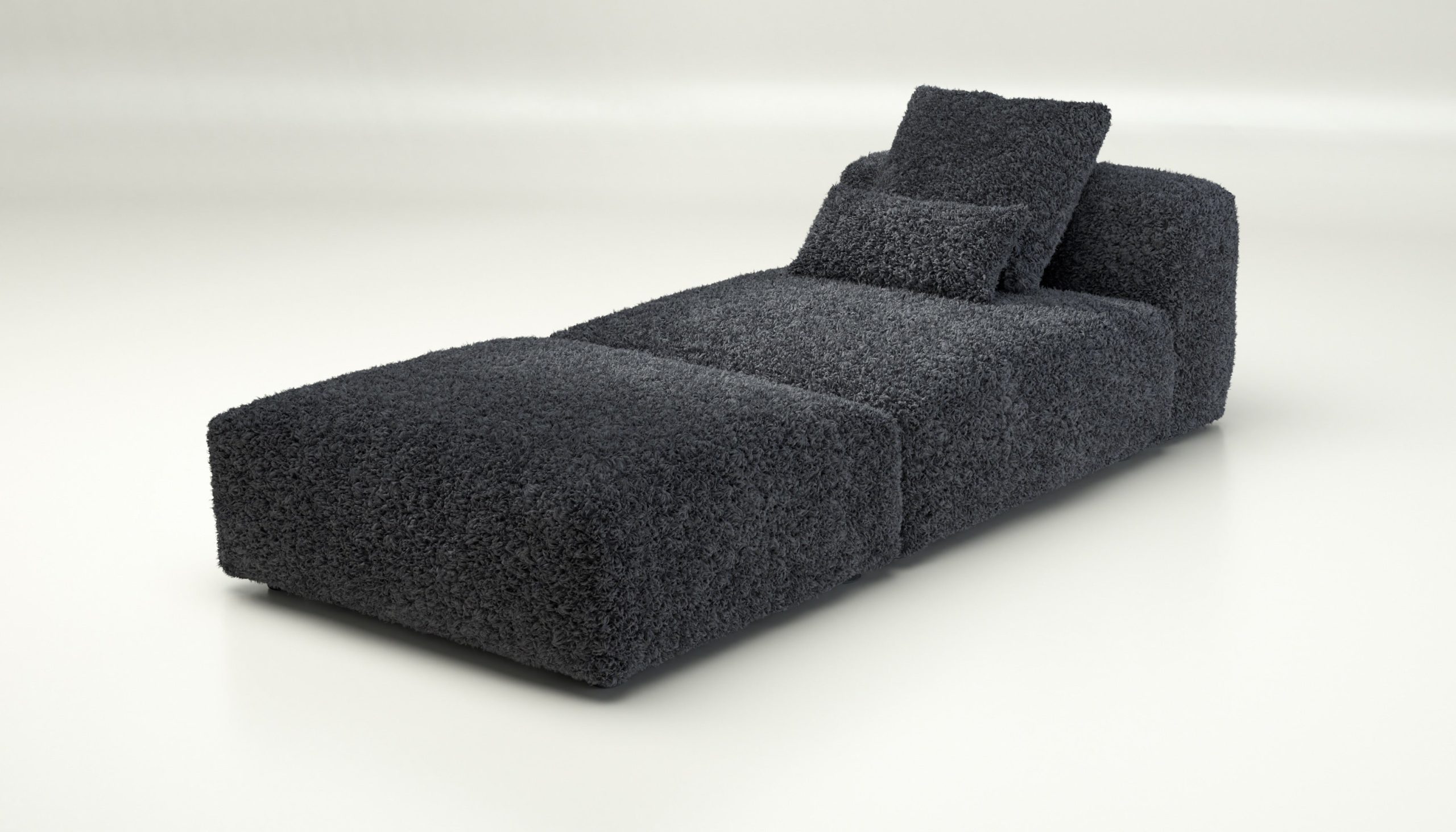 vetsak | Sofa Set 07 - Sun Lounger - doodle - dark grey | Modular Sofa | 2 Seater | Daybed | Chaiselounge